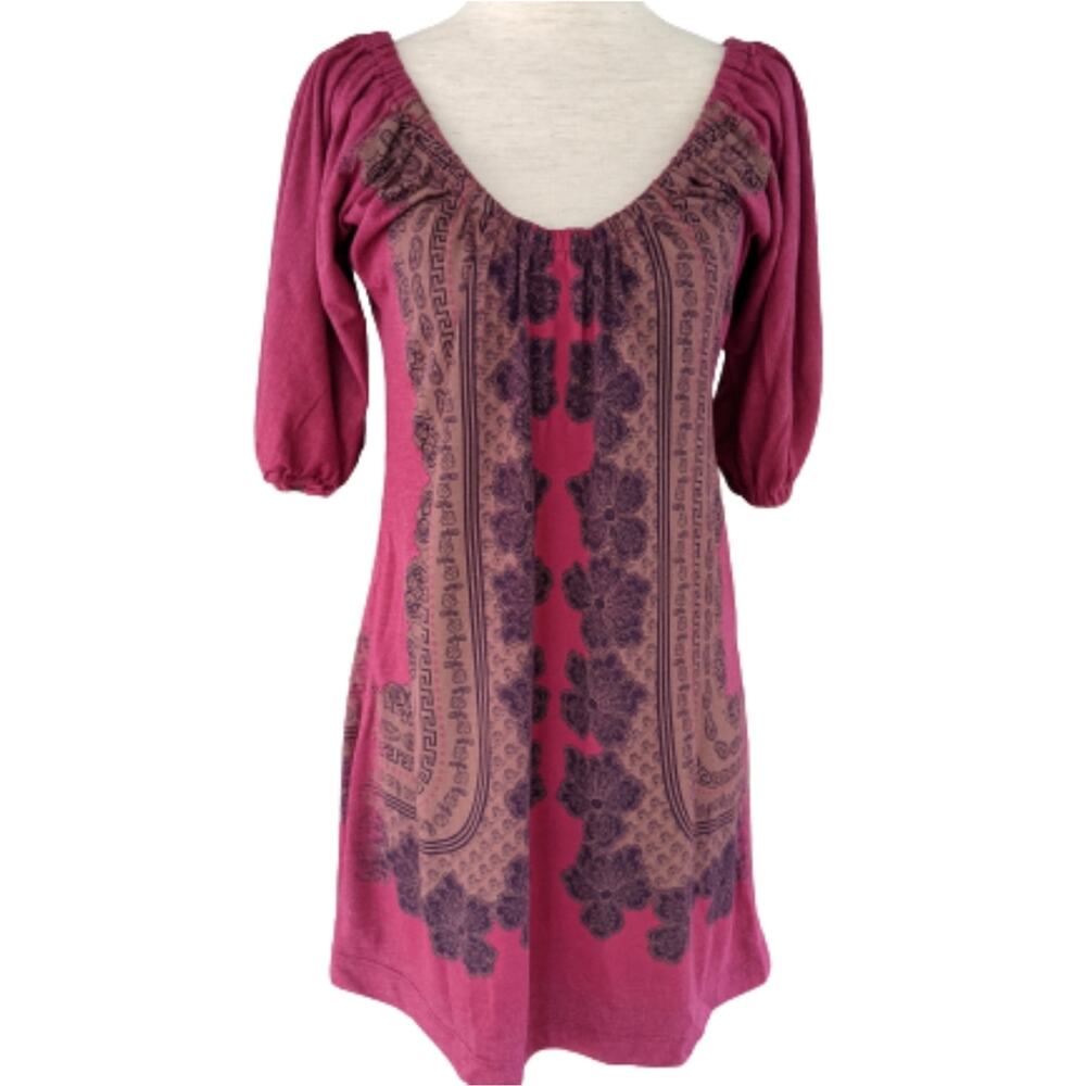 Decree Elastic Scoop Neck Tunic Length Top Size Small